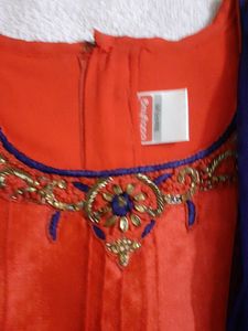 Red Blue Kids Elegant Churidar