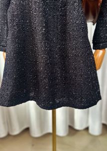 Chic Black Tweed Dress