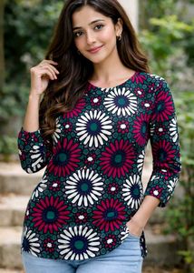 Floral Print Casual korean Top [C6]