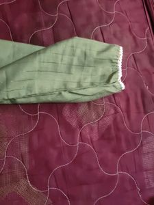 Green Striped Kurta