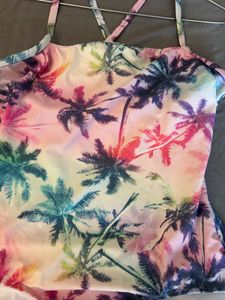 Tropical Palm Print Swimsuit