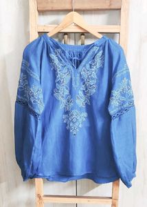 Elegant Blue Designer Top size-44-46