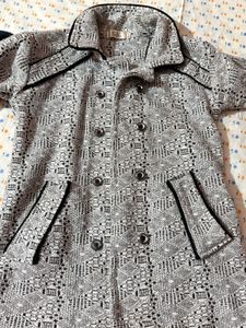 Patterned Grey Knit Jacket