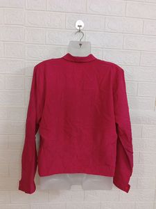 MAGENTA COLOUR GOLDEN BUTTONS