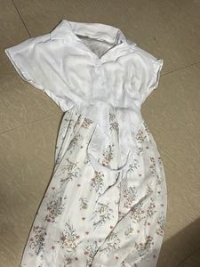 White Floral Dress For Girls
