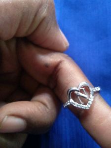 N Initial Silver Ring