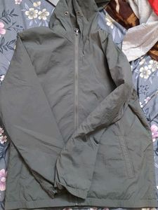 Grey Hooded Jacket Windcheater