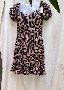 I. Leopard Print Mini Dress