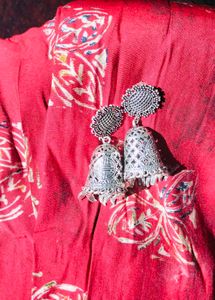Oxidized light weight Jhumka Earrings
