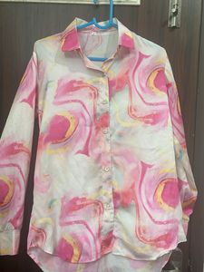 Pink Swirl Print Shirt