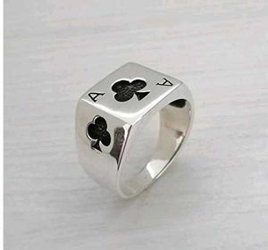 Y2k Silver Streetwear Rings Ace Of Spades