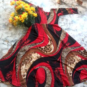 Digital Print Floral Gown