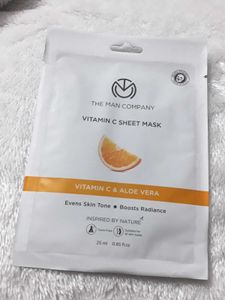The Man Company Vitamin C Sheet Mask with Hyaluron