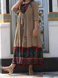 Ethnic Jacket Kurtha With 3/4 Sleeves ,Size:S