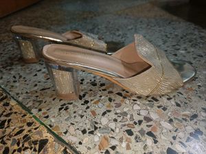 Gold Heeled Mules