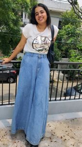 SUPER WIDE FLARE HIGH WAISTED 30WAIST