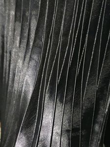 Sassafras Black Pleated Satin Skirt New
