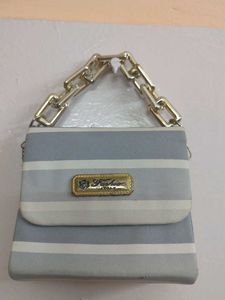 Striped Chain Handle Bag