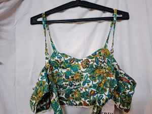 Floral Print Crop Top