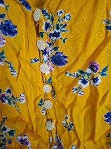 Floral Yellow Maxi Dress