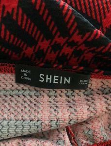 Red &amp; Black Plaid Mini Dress