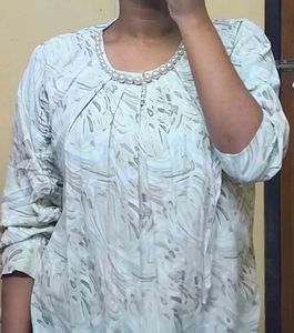 Patterned Long Sleeve Blouse