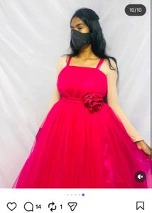 Elegant Pink Tulle Gown