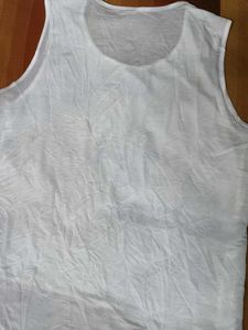 Women White Abstract Prints Casual Tank Top