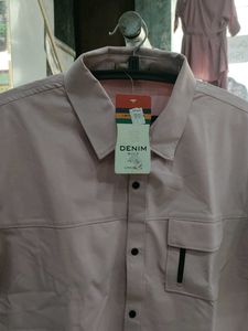 Pink Denim Shirt - Casual Style