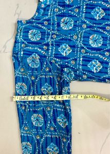 Blue Printed Kurti Set🦋🦋