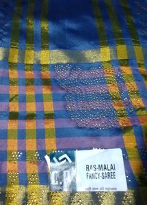 Elegant Blue Silk Blend Saree