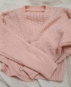 Pink Knit Cardigan