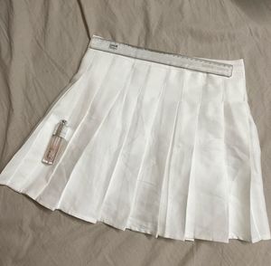 White Pleated Mini Skirt