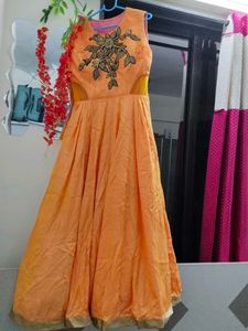 Embroidered Ethnic Gown For Party Wear 💃