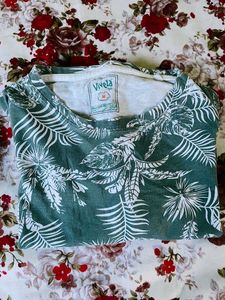 Stylish Green Floral T-shirt
