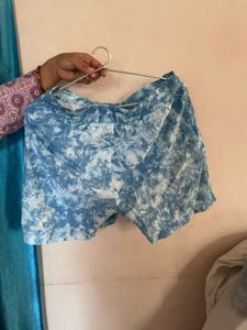 Tie-Dye Denim Shorts