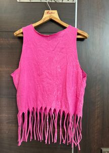 Pink Fringed Top