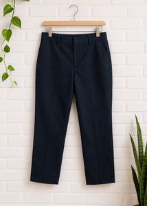 Navy Blue Straight Fit Formal Pants