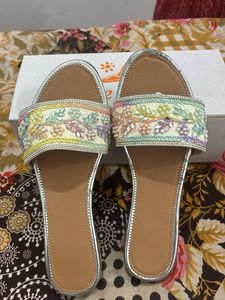 Embellished Slide Sandals