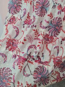 White Floral Skirt