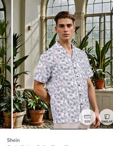 new shein brand stylish Patterned Shirt