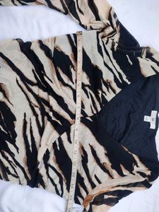 BP Beige Burnout Tiger Stripe Dress