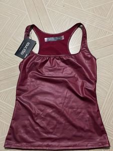 Revolte Burgundy Faux Leather Tank - M/27