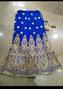 Royal Blue Embroidered Lehenga choli