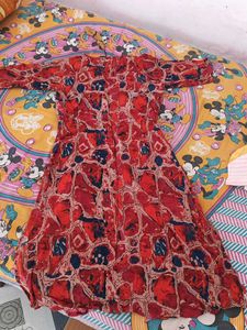 Red Patterned Dress