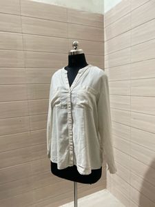 Pintresty Cream Button-Down Shirt