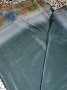 Crape Elegant Green Saree