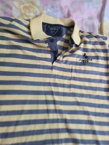 T-shirt Yellow with Blue lines