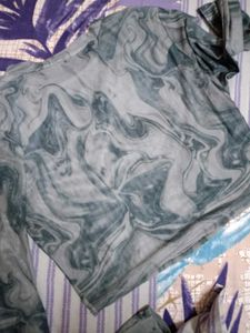 Sheer Marble Print Top