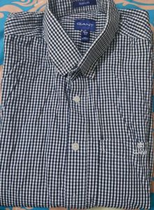 GANT Black & White Gingham Button-Down Shirt
